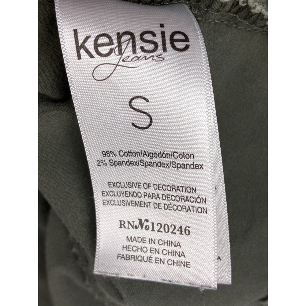 Kensie Jeans Olive Military Utility Jacket Size Small Cotton Stretch - Picture 12 of 13